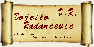 Dojčilo Radančević vizit kartica